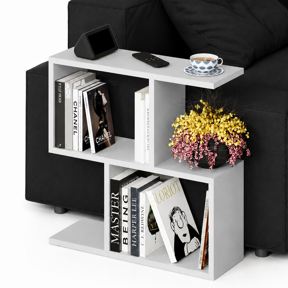 Tavolino da Caffè Bianco Tavolo S Divano Soggiorno Design Moderno 60x60x19.5 cm
